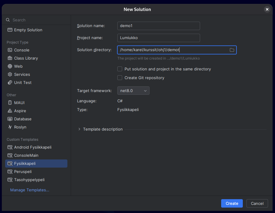 Uusi solution Linuxissa